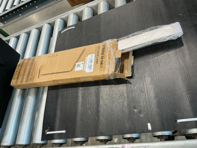 Photo 1 of *Cracked/ Damaged item* White crown LED Desk Lamp Dimmable Table Lamp Reading Lamp with USB Charging Port, 5 Lighting Modes, Sensitive Control, 30/60 Minutes Timer (White, First-Generation)