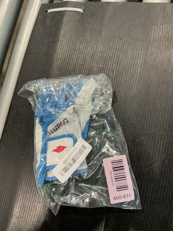 Photo 1 of * single glove*RSPGO Men's and Women's Single Pack Left - Handed Breathable Golf Gloves Crafted from All - Premium Soft Cabretta Leather for Enhanced Grip and Durability,Blue Medium