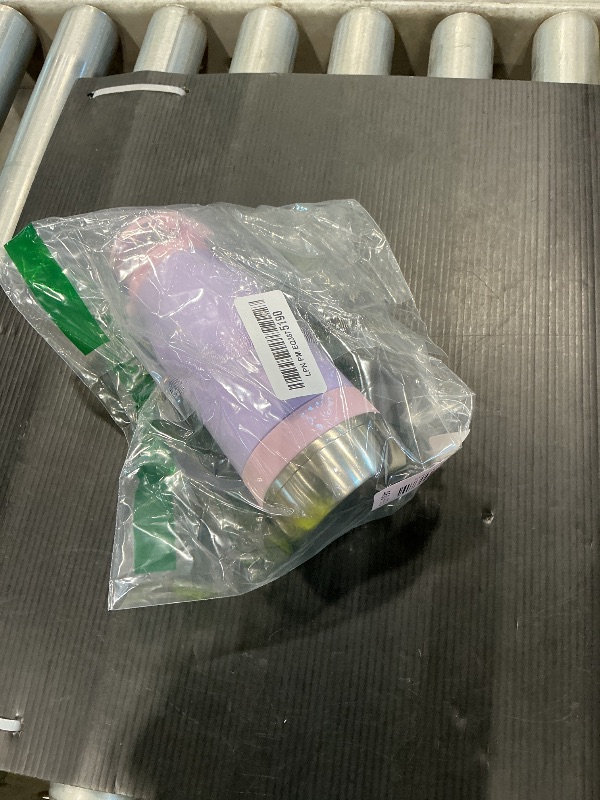 Photo 1 of **MINOR DAMAGED - See clerk notes**
Ello Emma 14oz Vacuum Insulated Stainless Steel Kids Water Bottle with Straw and Built-in Carrying Handle and Leak-Proof Locking Lid for School Backpack, Lunchbox and Outdoor Sports, Lilac