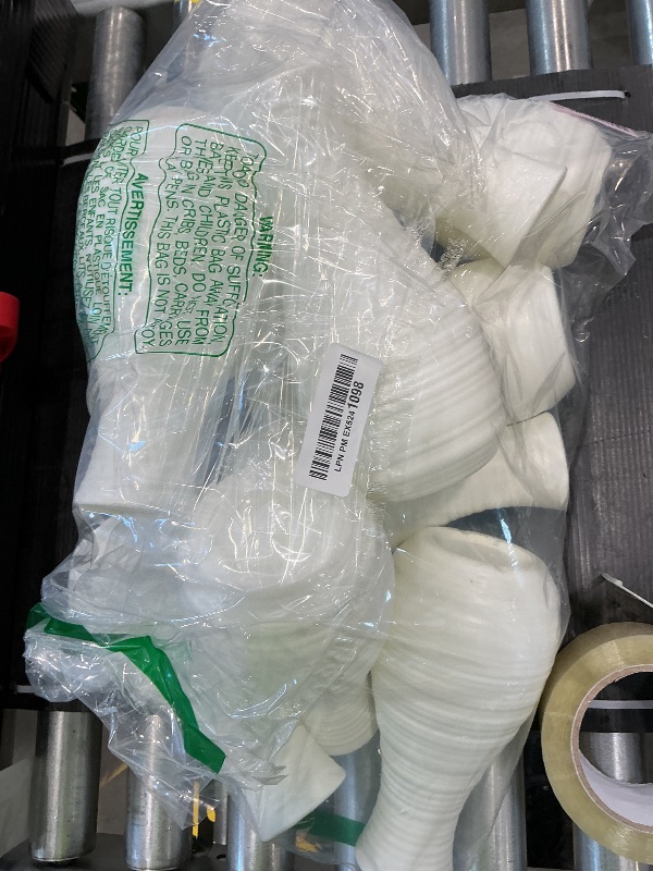 Photo 1 of 10 Pack Composite Plastic Flower Vases Bulk White Small Tall Conic Floral Vases for Centerpieces Unbreakable Bud Vase for Wedding Party Living Room Decor (Simple)