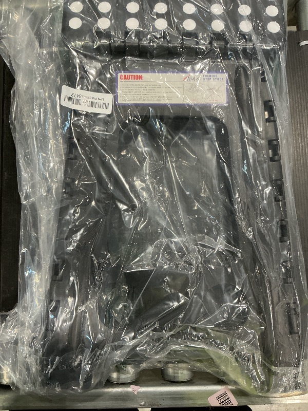 Photo 1 of ACKO Folding Step Stool Foldable 17.5 Inch 400 lbs Capacity, Plastic Stools for Adults and Kids, Collapsible Stools for Kitchen, Stepping Stool with Handle (Black)