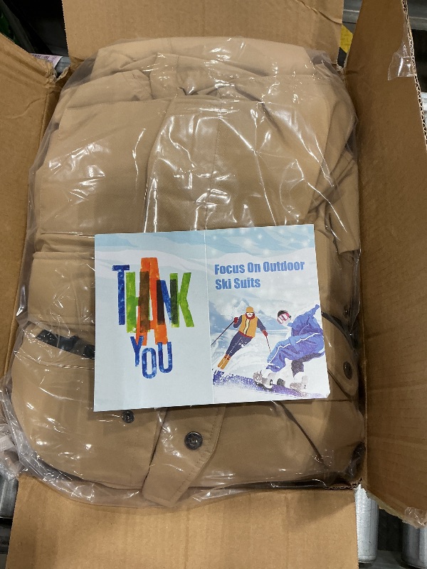 Photo 1 of Men's Ski Jacket and Pants Set Waterproof Snowsuit Windproof Snow Suit Winter Outdoor Ski Suit Khaki Medium