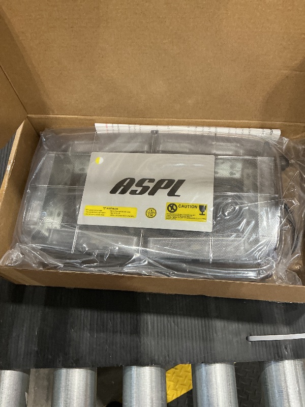 Photo 1 of **MISSING PIECES UNKNOWN**ASPL [Upgraded 5] 48LED Roof Top Strobe Lights, High Visibility Emergency Safety Warning LED Mini Strobe Light bar with Magnetic Base for 12-24V Snow Plow, Trucks, Construction Vehicles (Amber/White)