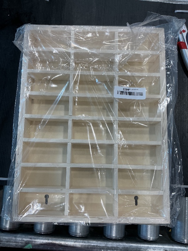 Photo 1 of Threehoney 24 Space Toy Cars Wheels Display Case 1: 64 Scale Model Cars Display Shelf Wooden Wall Mounted Die Cast Car Storage Rack for Gift Collectibles Toy Figurines Tiny Cabinet