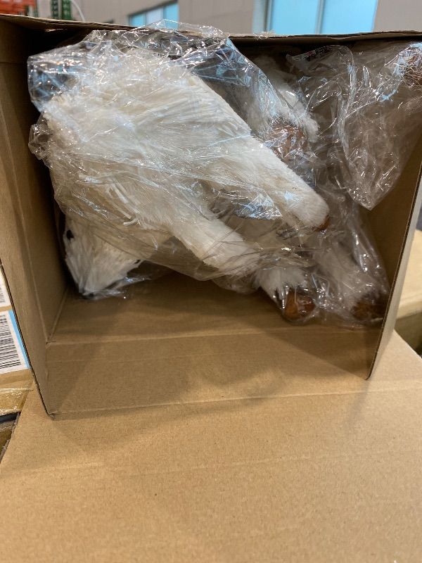 Photo 1 of **MINOR DAMAGE - USED**
Civaner 3 Pcs Reindeer Christmas Decor 12 Inch Realistic Woodland Animals White Reindeer Figurine Christmas Deer Decorations with Scarf Centerpiece Table Decor for Indoor Fireplace Home Mantel Shelf