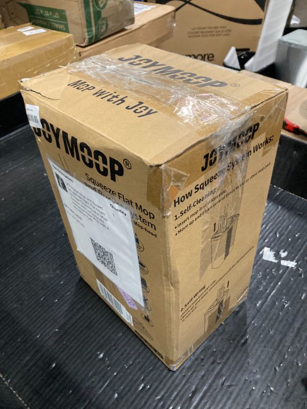 Photo 1 of ****SIMILAR PRODUCT**** JOYMOOP Mop and Bucket Set with Wringer, Flat Mops for Floor Cleaning, Wall Mop Cleaner with Long Handle, Hardwood Floor Mop with 4 Microfiber Pads