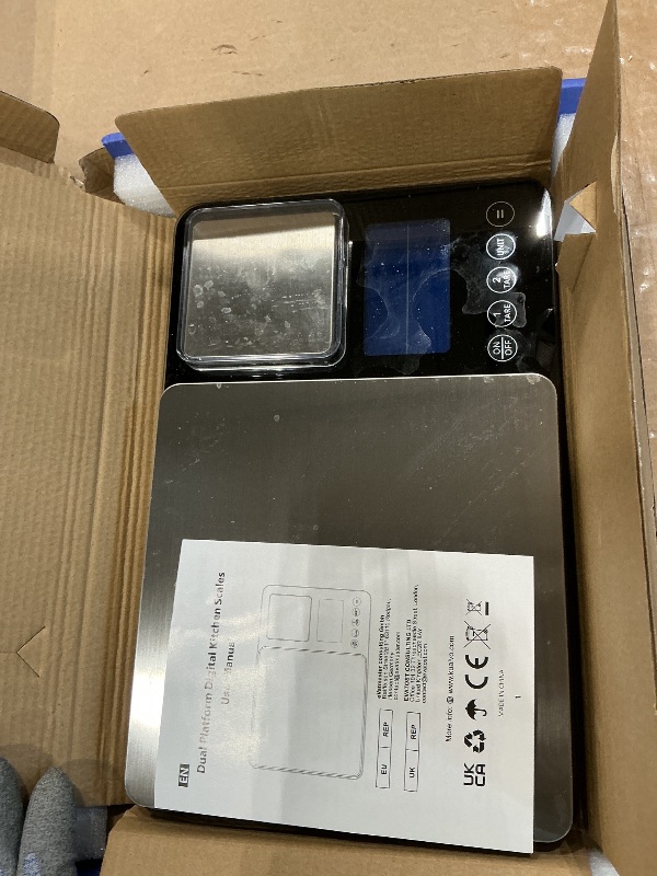 Photo 1 of ***READ CLERK NOTES*** KUAIVO 0.001oz/33lbs Dual Platform Food Kitchen Scales Digital Weight Grams and Ounces, Two Precisions Kitchen Scale for Sourdough Bread, Baking and Cooking with 7 Units Tare, Accumulation Functions