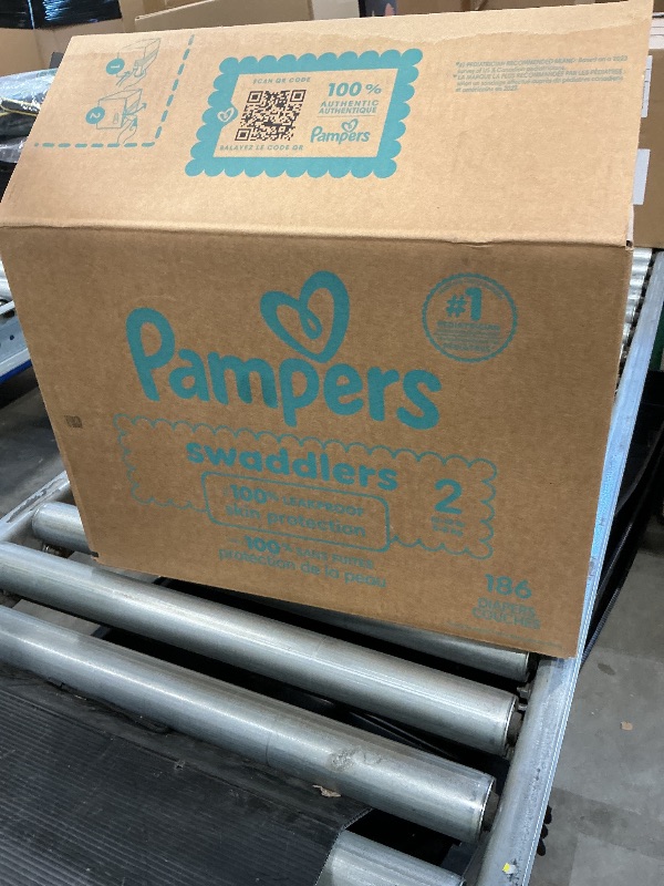 View 2 of **SIZE 2**
Pampers Swaddlers Diapers, Size 2 (10-22 lbs), 186 Count, Absorbent, Keeps Baby Dry and Comfortable, Skin Safe Disposable Baby Diaper (Packaging May Vary)