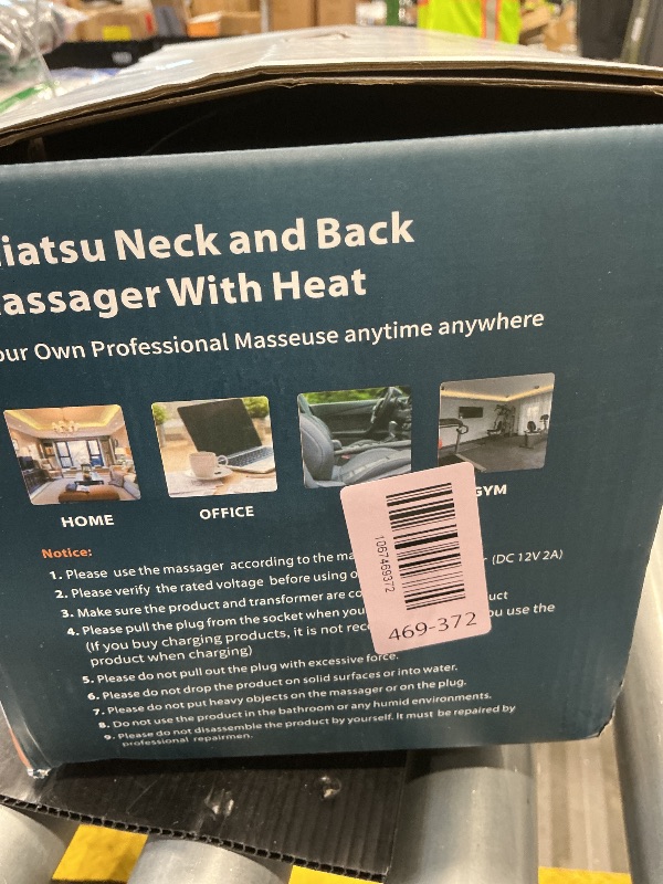 Photo 1 of **UNTESTED**
iKristin Neck Massager Back Massage with Heat,Shiatsu Shoulder Massager for Neck,Back,Shoulder,Foot and Leg Muscle Relax,Electric Deep Tissue 3D Kneading Massager,for Women Men Mom Dad