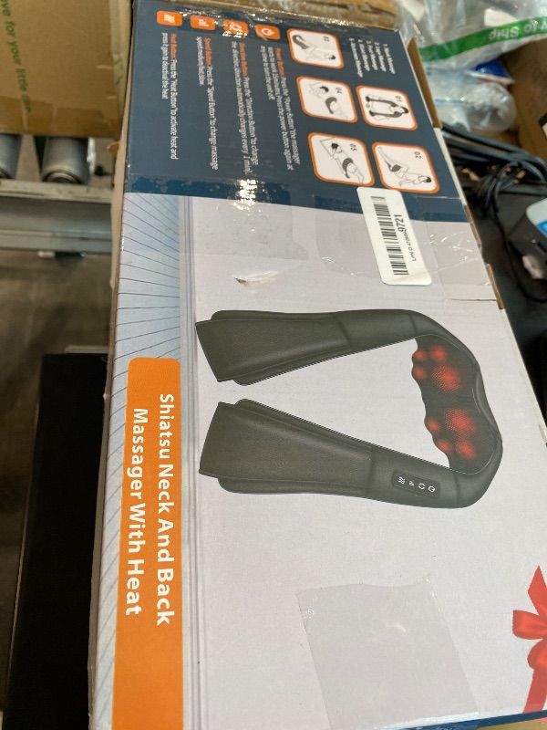 Photo 1 of **UNTESTED**
iKristin Neck Massager Back Massage with Heat,Shiatsu Shoulder Massager for Neck,Back,Shoulder,Foot and Leg Muscle Relax,Electric Deep Tissue 3D Kneading Massager,for Women Men Mom Dad