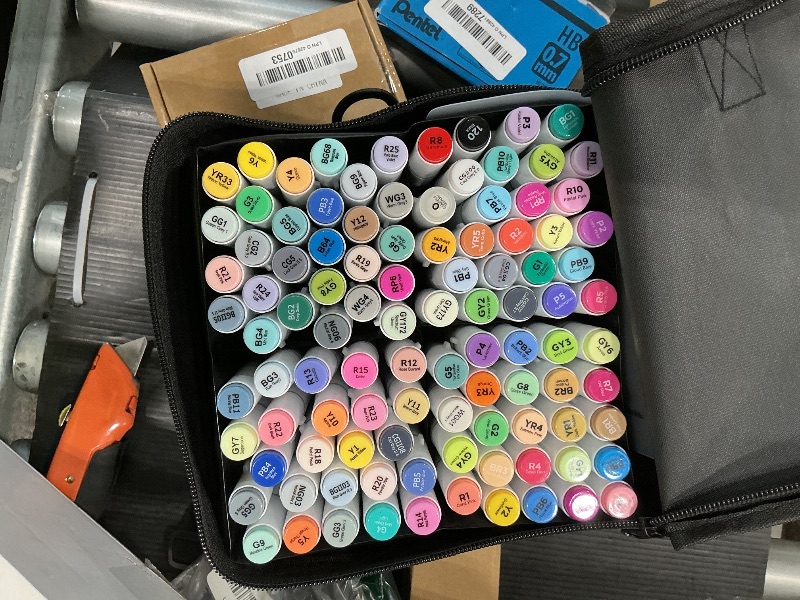 Photo 1 of SFAIH Alcohol Markers Fine & Chisel - 101 Colors Dual Tip Coloring Markers for Adult Coloring Sketch Illustration, Christmas Gifts for Artist Adult, Greeting Card & Leather Storage Box - Refillable