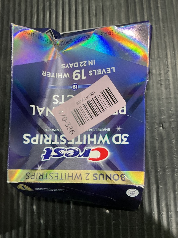 Photo 1 of ***UNKNOWN MISSING**Crest 3D Whitestrips Professional Effects – Teeth Whitening Kit, 22 Treatments (20 + 2 Bonus), Each with 1 Upper/1Lower, 44 Strips – Crest 3DWhite Teeth Whitening Strips