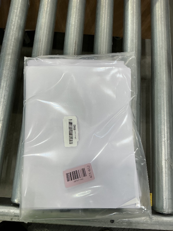 Photo 1 of 100 PCS Sticker Paper for Inkjet Printer, Printable Vinyl Sticker Paper Dries Quickly Vivid Colors, 8.5"x11" Tear Resistant Printable Vinyl, Glossy White, Inkjet & Laser Printer