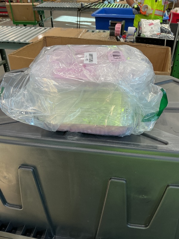 Photo 1 of (35 Pack)Pink 8x8 Inch Disposable Aluminum Foil Pans&Square Cake Pans for Parties, Clear Plastic Lids,Eco-Friendly Baking Trays with Stickers&Cake Spoons,Picnics,Casseroles,Takeout,Recyclable Cookware