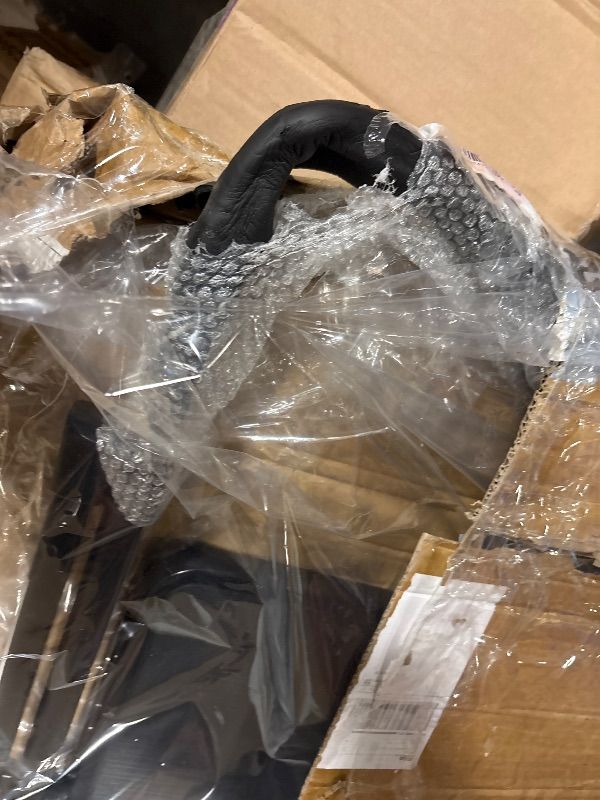 Photo 1 of **HAS SOME DAMAGE**
8 Step Ladder with Handrails, 330LBs Capacity Folding Step Stool with Anti-Slip Wide Pedals - Perfect for 12ft High Ceilings, Home Kitchen Pantry Office Use, Black