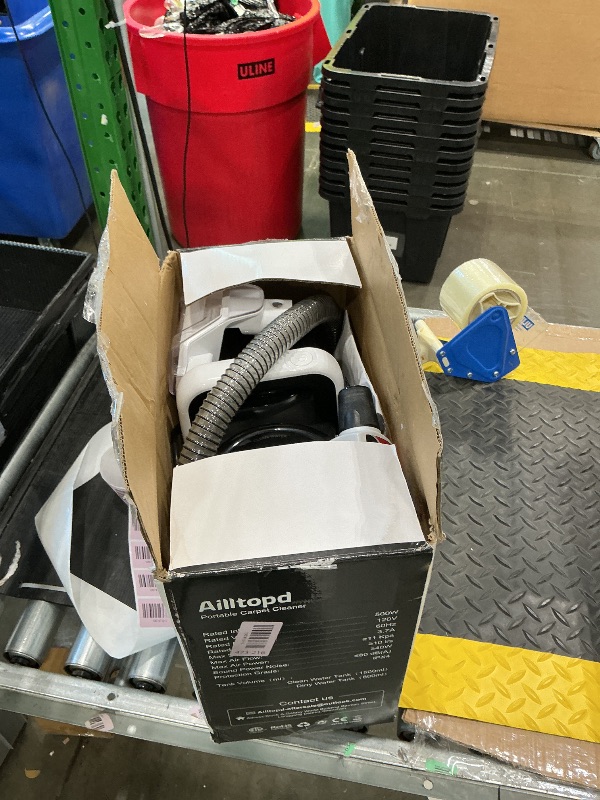 Photo 1 of *USED*
Ailltopd Portable Carpet & Upholstery Spot Cleaner Machine, Powerful Suction & Handheld Carpet Cleaner, Deep Stain Cleaning for Carpet, Car, Couches, Pets, with Carpet Cleaner Solution