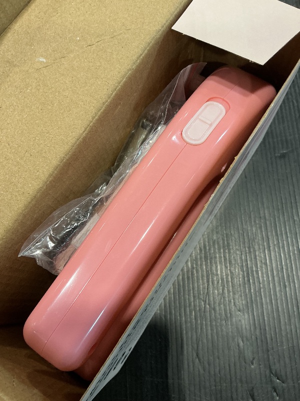 Photo 1 of **UNTESTED**
Xamanabu Handheld Sewing Machine for Beginners, Portable Mini Sewing Machine with Two Speed Modes, Easy to Operate and Fast Stitch Suitable for Clothes, Fabrics and Quick Home Repairs (Pink)