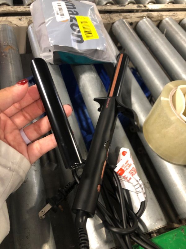 Photo 1 of **CLAMP IS BROKEN, ITEM STILL WORKS** ANNLARY 1 Inch Curling Iron, Titanium Ceramic Hair Curler, Fast Heating Curling Wand with 8 Heat Settings with LED Display for All Hair Types Dual Voltage 110-240V for Travel