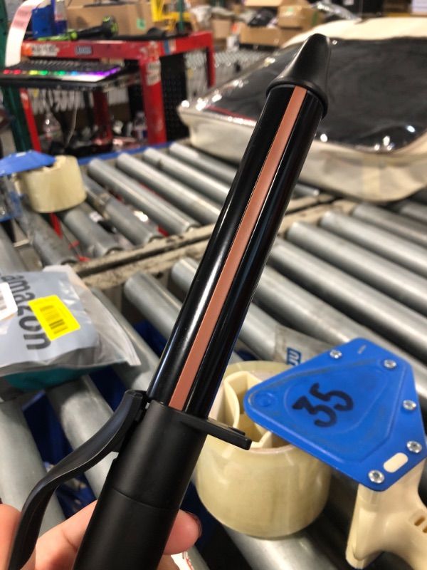 Photo 1 of **CLAMP IS BROKEN, ITEM STILL WORKS** ANNLARY 1 Inch Curling Iron, Titanium Ceramic Hair Curler, Fast Heating Curling Wand with 8 Heat Settings with LED Display for All Hair Types Dual Voltage 110-240V for Travel