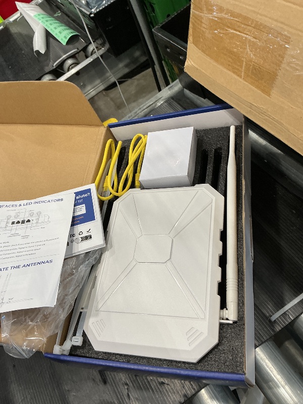 Photo 1 of Outdoor WiFi Extender AX1800, Outdoor High Power Long Range WiFi Booster with 6 Antennas, Dual Band Outdoor Access Point Gigabit Port, WiFi Extenders Booster for Backyard, Garage, Farm, Pool