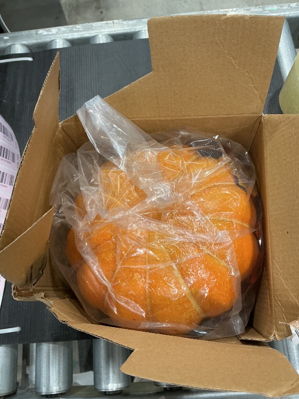 Photo 1 of [Timer & Prelit] Thanksgiving Decorations Pumpkin Decor, Artificial Fake Pumpkin with Maples Leaves Sunflower Berried 20 LED Warm White Lights Fall Centerpieces for Tables Home Kitchen Porch Indoor