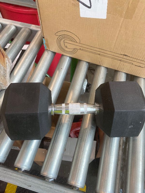 Photo 1 of ***MISSING ONE DUMBBELL*** BalanceFrom Rubber Encased Hex Weights Dumbbells Set, Cast Iron Hand Weights with Anti-Slip Grip for Home Gym Strength Training 30LB