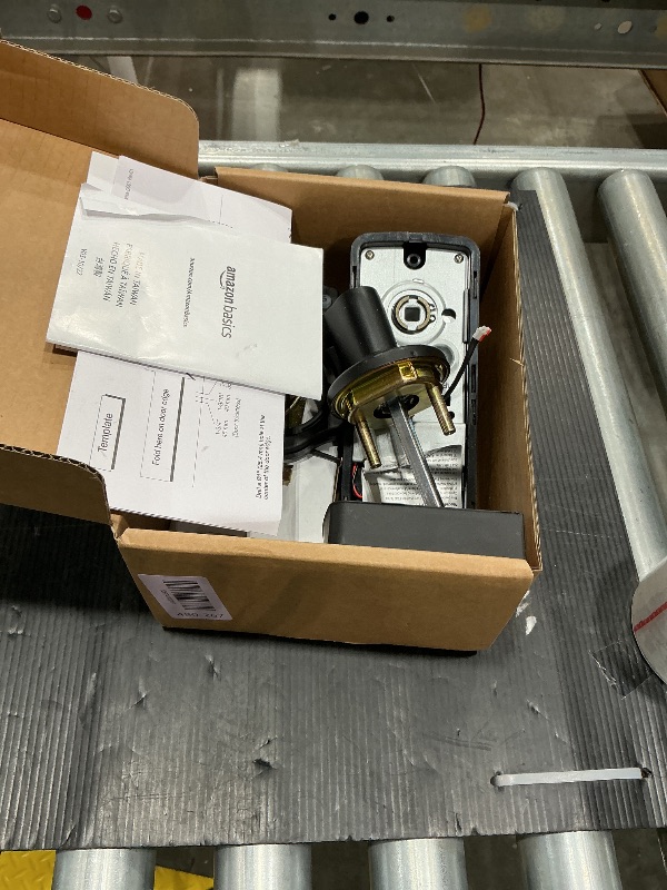 Photo 1 of *MINOR DAMAGE - USED*
Amazon Basics Electronic Keypad, Keyless Entry Door Lock Deadbolt with Handle Set, Key Pad Front Door with Knob, Door Locks for Front Door, Door Handle, Matte Black, 1-Pack