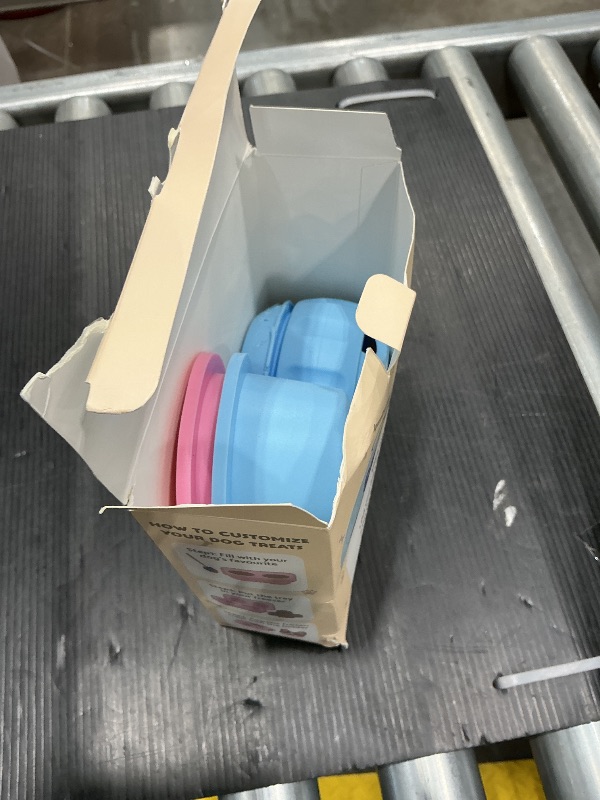 Photo 1 of ***CHEWED*** Party Popsicle and Treat Tray, Frozen Treat Dispensing, Silicone Long-Lasting Interactive Dog Toys, Keep Your Pup Busy, Compatible with Woof Pupsicle Chicken Refill Pops, for Dogs 25-75 lbs (Blue)