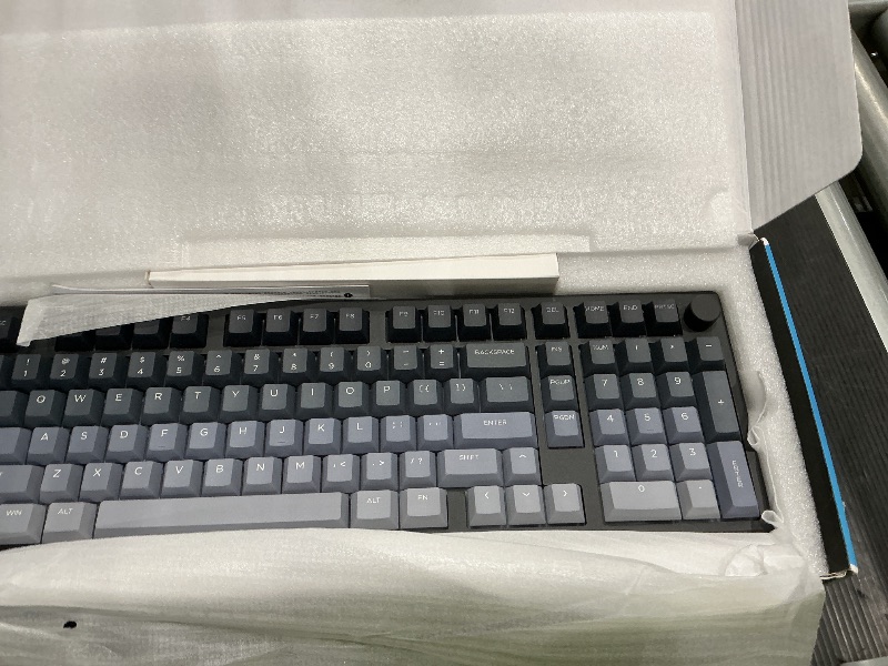Photo 1 of **UNTESTED**
EPOMAKER Galaxy100 Lite QMK/VIA Gaming Keyboard with 8000mAh Battery and Numpad, 1800 Aluminum Mechanical Keyboard, USB-C/BT/2.4Ghz, Hot-Swap, Creamy Sound (Black, Wisteria Linear Switch)