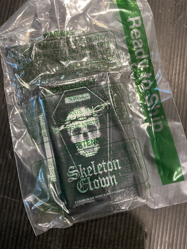 Photo 1 of Black White Makeup Palette, White Pressed Setting Powder Goth Halloween Black Gothic Foundation & EyeShadow Kit, Matte Finish for Smokey Eyes, High-Pigment Face Paint Skeleton Cosplay & Costume Looks