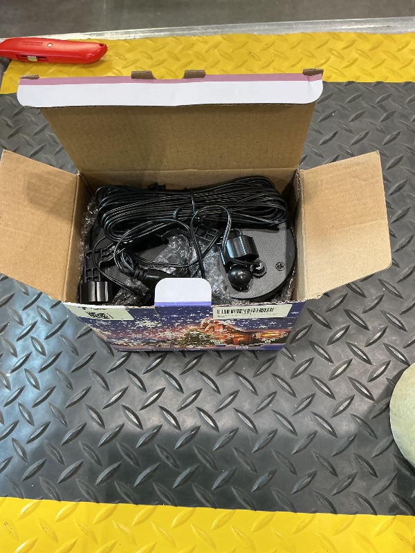 Photo 1 of ***MISSING POWER CORD*** Christmas Projector Lights Outdoor, GUSODOR Dynamic Snowflake Projector IP65 Waterproof 360°Rotating LED Projection Lights for Indoor Outdoor Christmas Decoration, Holiday, Yard Decor-Dual-Head A