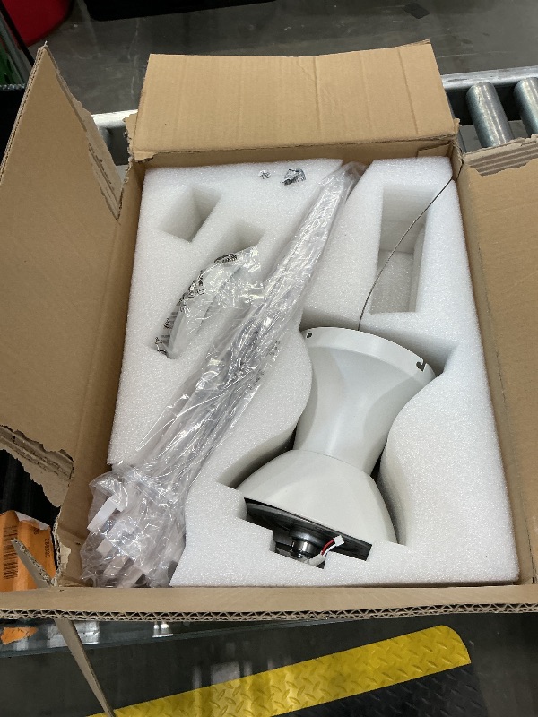 Photo 1 of **UNKNOWN MISSING PIECES**OURSTAR Ceiling Fans with Lights and Remote Control, Low Profile Ceiling Fan with Light LED Dimmable 18W and App Control, 38" White Ceiling Fan with Light, 6 Speed Reversible Blades, Timer 2 Hours