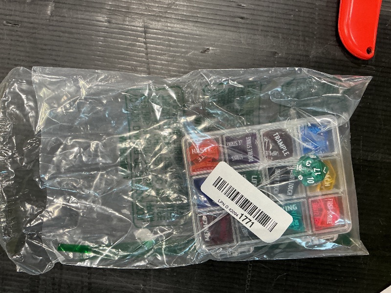 Photo 1 of ***MISSING PIECES*** FIGURESLAB 110PCS MTG Tokens & 12mm Life Counter Dice Set for Magic The Gathering with Box, Bulk Ability MTG Tokens D20 Loyalty 6 Sided Dice, Compatible with TCG CCG Magic Card Gaming Accessories