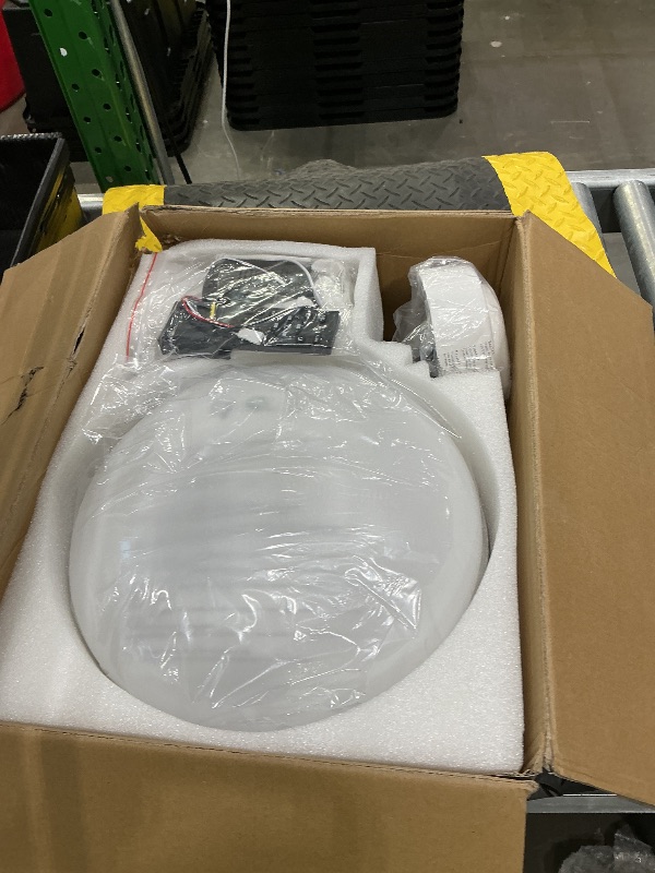 Photo 1 of **MISSING PARTS - Missing instructions & hardware**
MADSHNE 52 Inch Black Outdoor Ceiling Fan with Light and Remote, Modern LED Ceiling Fan for Bedroom & Kitchen with Dimmable 3 Color,Reversible 6 Speeds