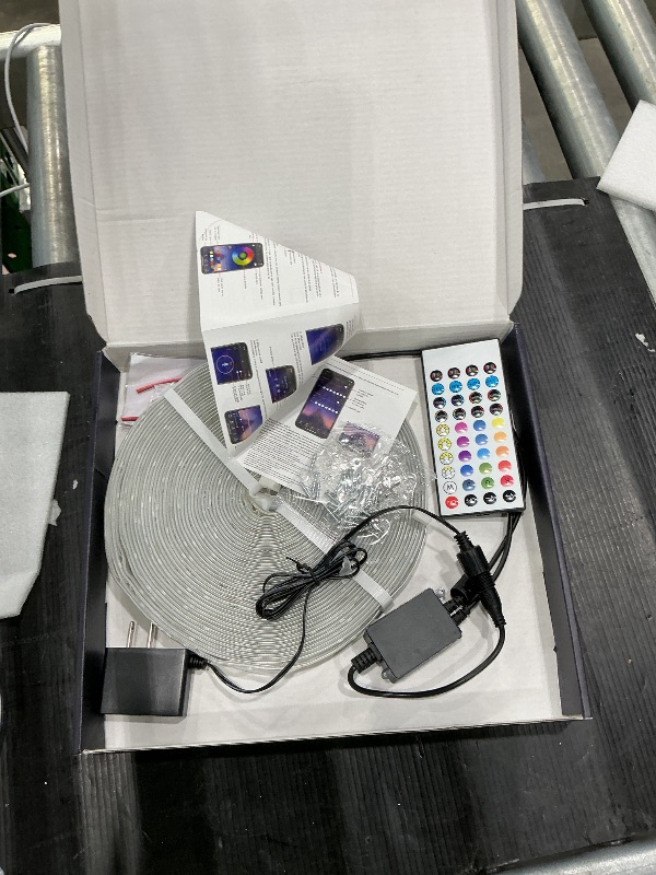 Photo 1 of 100Ft Outdoor LED Strip Lights Waterproof,Music Sync RGB IP68 Outside Led Light Strips Waterproofs with App and Remote,Exterior Led Rope Lights Waterproof for Deck,Balcony,Roof,Garden,Pool