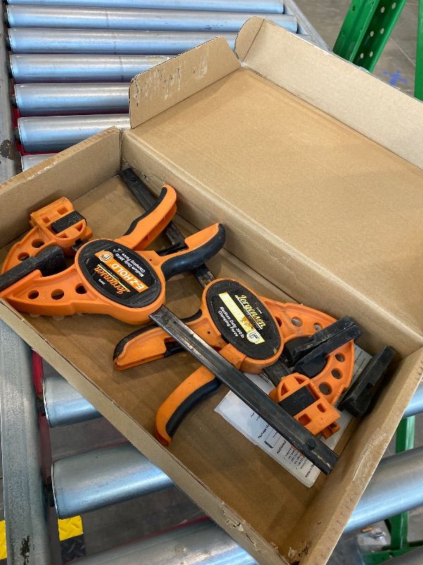 Photo 1 of *Minor Damage*
Jorgensen 6" One Hand Clamp/Spreader, 300 Lbs Clamping Force, E-Z Hold Bar Clamps Set, Medium Duty, 2-pack