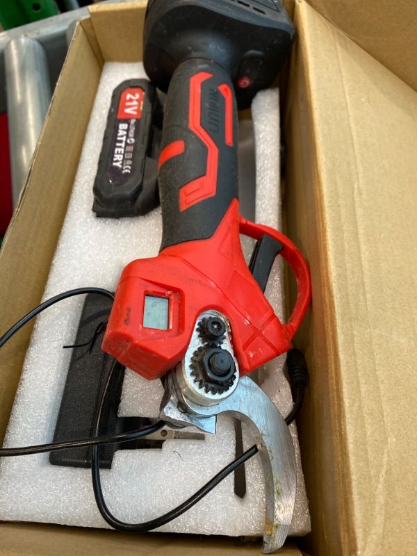Photo 1 of ***READ CLERK NOTES*** 20V Electric Pruning Shears, Garden Shears, 30mm 1.2'' Cutting Diameter Portable Cordless Branch Cutter Tree Trimmer with LCD Display?Replaceable Blade, Gifts for Men Dad Him Husband Christmas