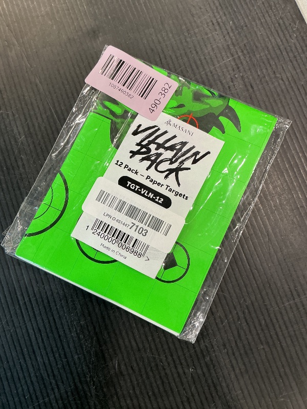 Photo 1 of *PARTIAL SET - ONLY 2 Targets*
MASANI Villain Shooting Targets - 12 Pack Paper Targets - 2X Each Monster - Indoor/Outdoor, Backyard Range Fun for All BB Gun, Pistol, Rifle, Crossbow, Archery, Pellet and Airsoft Guns - 12 x 18 Inch
