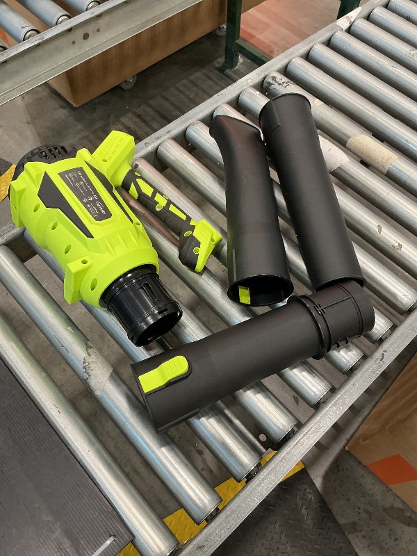 View 2 of ***SEE CLERK NOTES*** Leaf Blower Cordless, WOKEGI 21V 2 x 4.0Ah Batteries and Fast Charger, with 5-Speeds & Turbo Mode Electric Cordless Leaf Blower, Brushless,3 Tubes for Patio,Lawn,Yard,Garage,Blowing Leaves, Dust, Snow