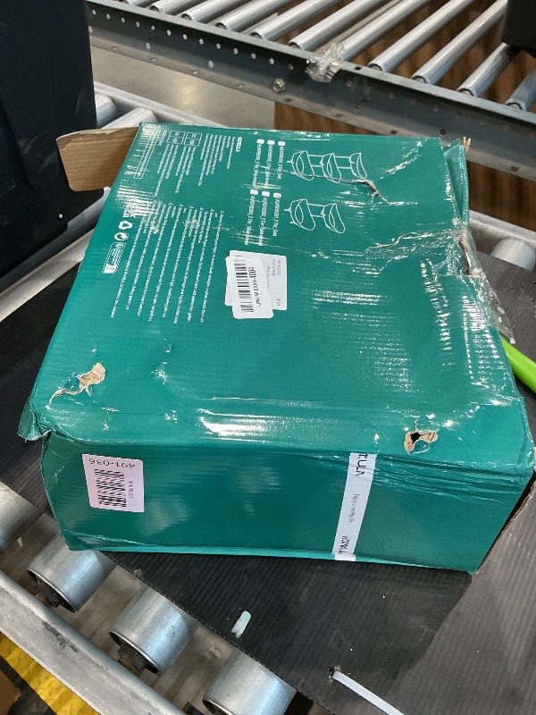 Photo 1 of ***MAJOR DAMAGE*** ***READ CLERK NOTES*** HOMKULA 2 Tier Ceramic Fruit Bowl for Kitchen Counter, Tiered Fruit Basket for Countertop, Modern Multi Layer Fruit Display Stand for Party, Cute & Small (Gold&White)