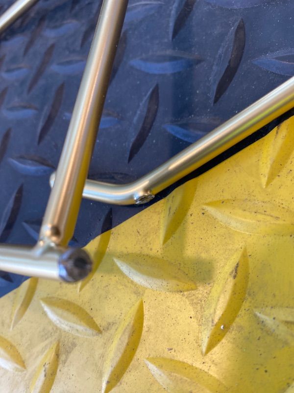 Photo 1 of ***MAJOR DAMAGE*** ***READ CLERK NOTES*** HOMKULA 2 Tier Ceramic Fruit Bowl for Kitchen Counter, Tiered Fruit Basket for Countertop, Modern Multi Layer Fruit Display Stand for Party, Cute & Small (Gold&White)