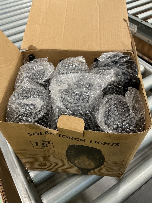 Photo 1 of 12Pack Halloween Yard Decorations, Purple Solar Halloween Lights for Outside Decor, LED Solar Flame Lights Outdoor for Yard Decorations, Waterproof Luces Solares Outdoor Decor for Patio Garden Pathway