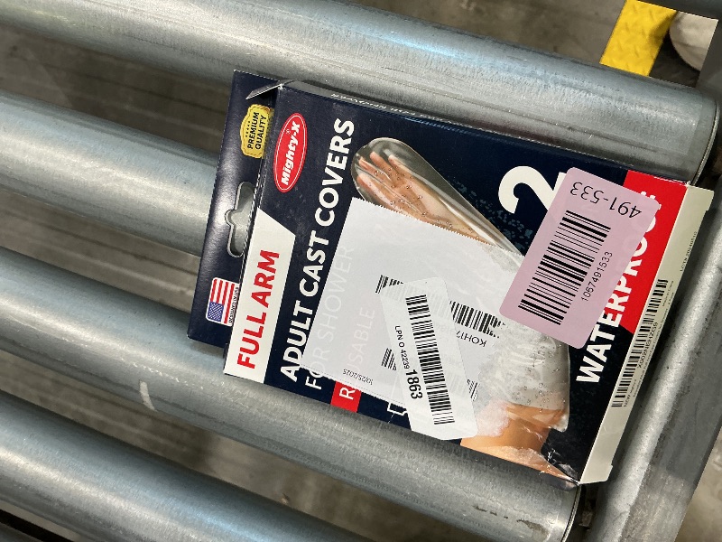 Photo 1 of 100% Waterproof Cast Covers for Shower Arm Adult - Tight Seal - 2pk Reusable Cast Protectors - Full Arm Bag Sleeves - Strong and Durable