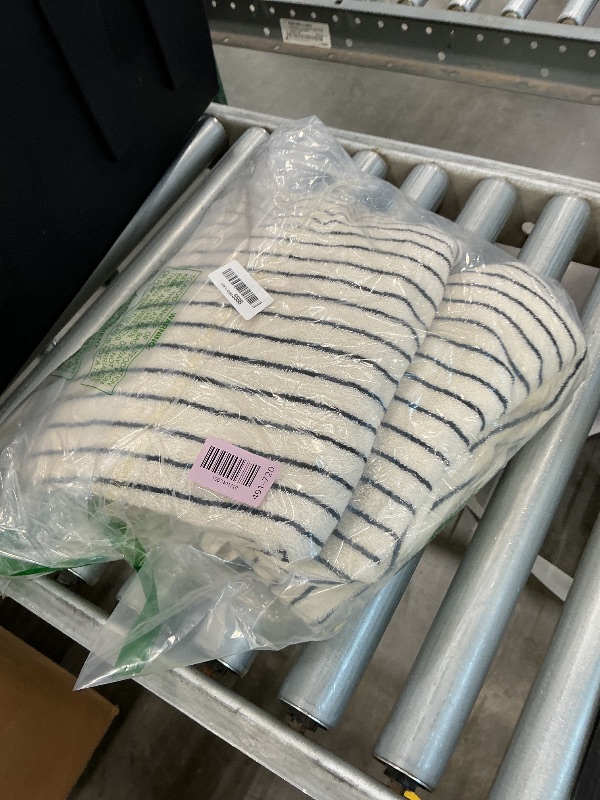 Photo 1 of ** USED ** Jacquotha Black and White Striped Hand Towels for Bathroom, Vintage Kitchen Decor, Guest Use, Adults & Kids, Natural Cotton, 14” x 29” PACK 2