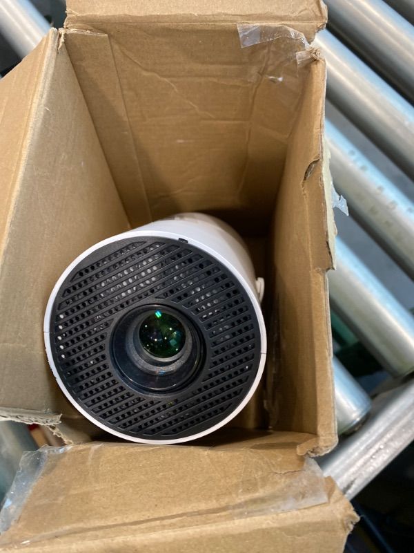 Photo 1 of ***MISSING PIECES*** ***READ CLERK NOTES*** Mini Projector with WiFi and Bluetooth Built-in Apps Smart Projector Support 4K 1080P FHD 180° Adjustable Auto Keystone Compatibile with HDMI/TV Stick/Memory Stick/Laptop, White