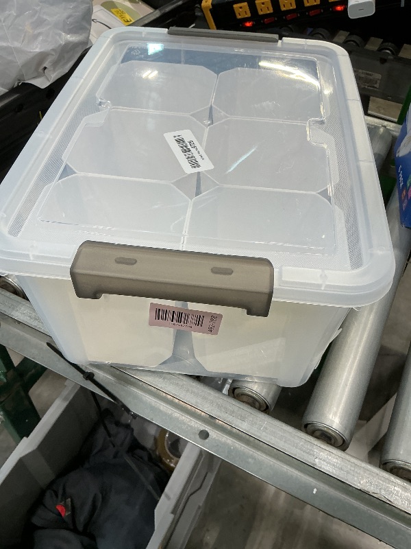 Photo 1 of ***MINOR DAMAGE*** Citylife 17 QT Plastic Storage Bins Clear Storage Box with Lids Multipurpose Stackable Storage Containers for Organizing Tool, Craft, Crayon