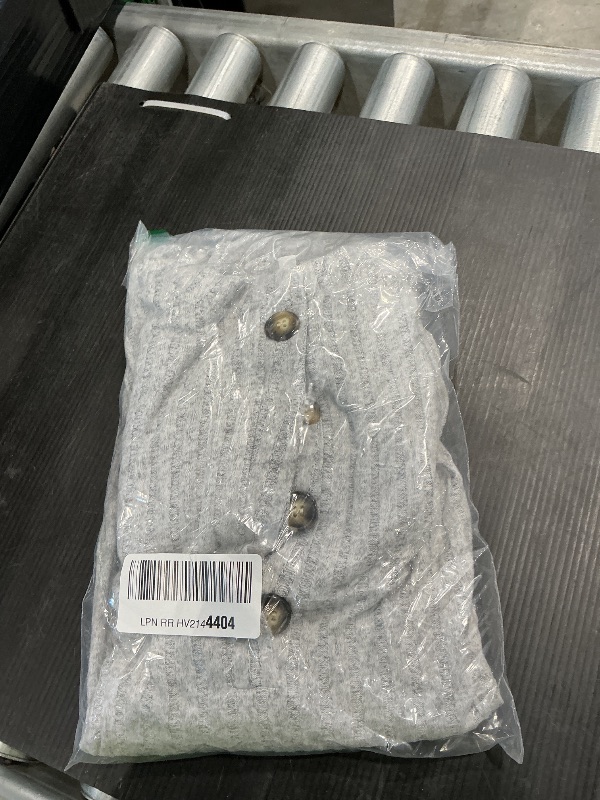 Photo 1 of **MINOR DAMAGED**
Beimuc Womens Sweaters Lightweight Fall Long Sleeve Henley Shirts for Women Cute Basic Ladies Tunic Tops Gray XL