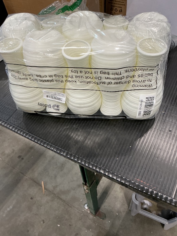 Photo 1 of 10 Pack Composite Plastic Flower Vases Bulk White Small Tall Conic Floral Vases for Centerpieces Unbreakable Bud Vase for Wedding Party Living Room Decor (Simple)