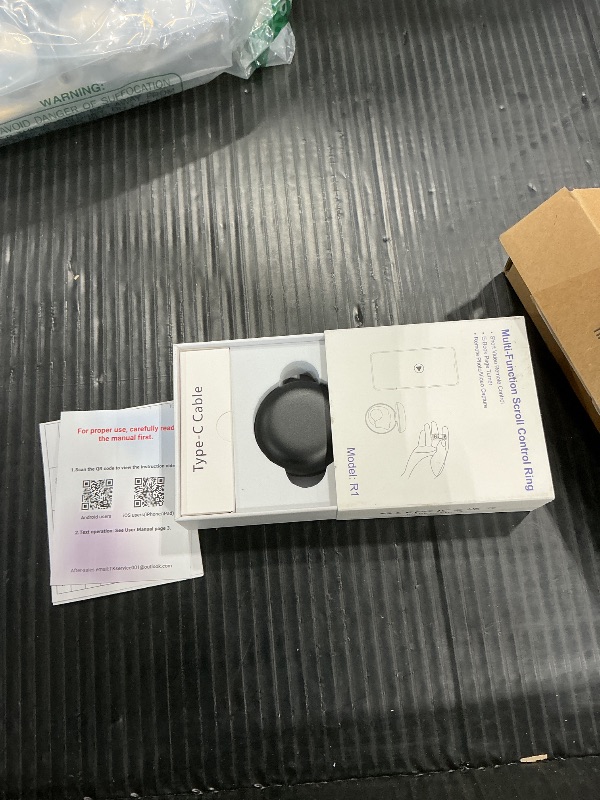 Photo 1 of [New Upgrade, Easy to Use] TikTok Scrolling Ring Remote Control, Camera Shutter Remote, Wireless Bluetooth Scrolling Ring for iPhone, iPad, iOS, Android - Black