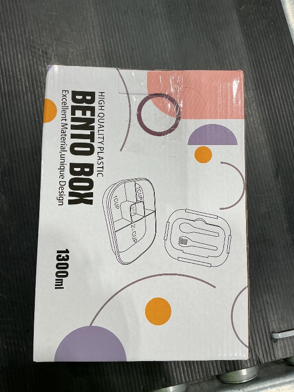 Photo 1 of **MINOR DAMAGED - See clerk notes**
TIME4DEALS Bento Box, 44oz 4 Compartment Lunch Container with Cutlery for Kid/Adult/Toddler, Leak Proof, Microwave/Dishwasher/Refrigerator Safe, BPA Free (Pink)